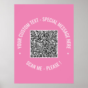 QR-Code-Scan-Info Benutzerdefinierte Textfarben Ih Poster