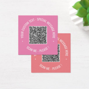 QR Code Scan Info Benutzerdefinierte Textfarbenkar
