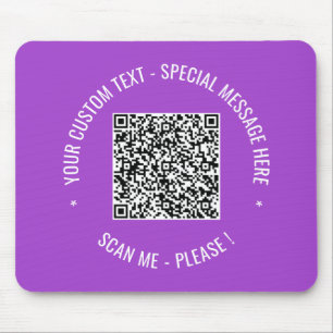 QR-Code Scan Info Benutzerdefinierte Textmaske Pus Mousepad