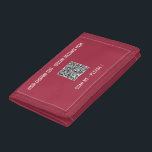 QR Code Scan Info Benutzerdefinierter Text Ballet  Trifold Geldbörse<br><div class="desc">Benutzerdefinierte Farben und Schriftart - Personalisierte Wallets mit Ihren QR Code Scan Info und Custom Text Promotional Business oder Modern Funny Wallet Geschenk - Fügen Sie Ihren QR Code / Bild oder Foto - Logo und Text - Name / Information / Mehr - Vergrössern und verschieben Sie Elemente mit dem...</div>