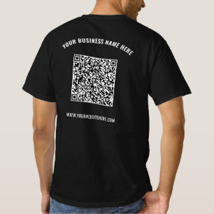 QR-Code-Scan-Info Benutzerdefinierter Text-Busines T-Shirt