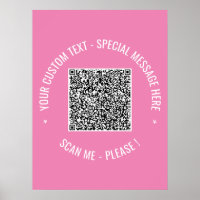 QR Code Scan Info Benutzerdefinierter Text Farben