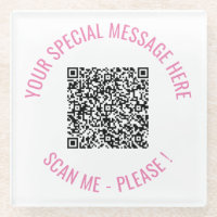 QR Code Scan Info Benutzerdefinierter Text-Glass-U