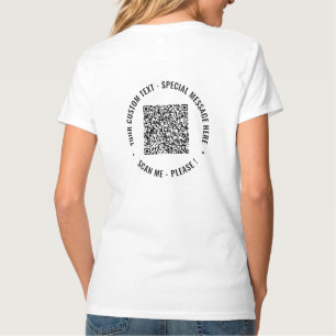 QR Code Scan Info Benutzerdefinierter Text Ihr lus T-Shirt