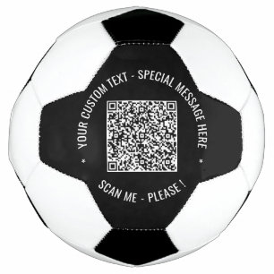 QR-Code-Scan Info Benutzerdefinierter Text-Soccer- Fußball