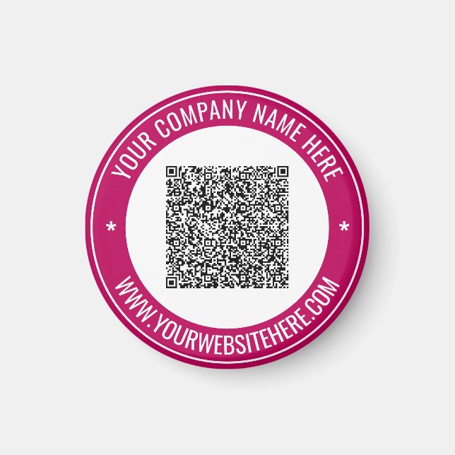 QR Code Scan Info Benutzerdefiniertes Text-Werbema Magnet (Vorne)