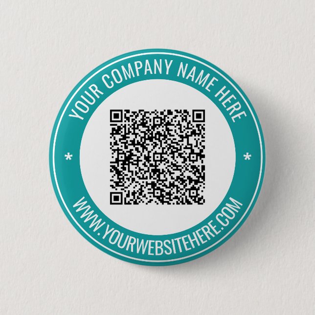 QR Code Scan Info Custom Text Promotional Button (Vorderseite)