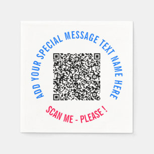 QR Code Scan Info Party Napkins mit benutzerdefini Serviette