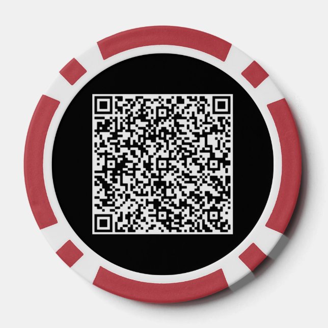 QR Code Scan Info Personalisierte Poker Chips (Rückseite)