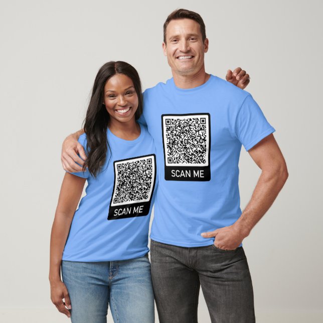 QR Code Scan Info Personnalisé Votre T-Shirt Don (Unisexe)