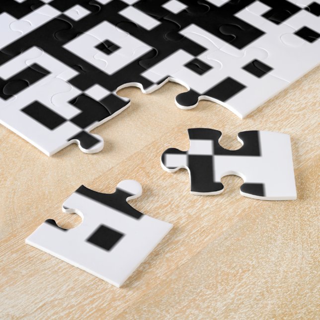 QR Code Scan Info Puzzle cadeau personnalisé (Côté)