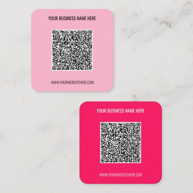 QR Code Scan Info Text Visitenkarte Farben auswähl (Vorne/Hinten)