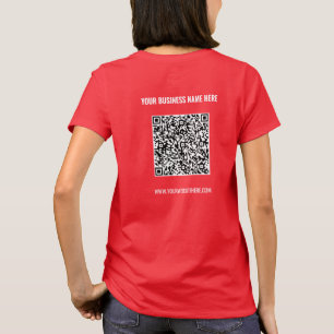 QR Code Scan Info Texte personnalisé T-shirt Entre