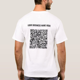 QR Code Scan Info Texte personnalisé T-shirt Entre