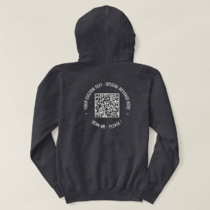 QR Code Scan Info Texte personnalisé Votre Sweat -