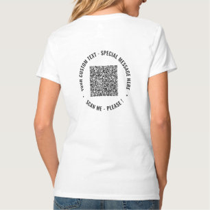 QR Code Scan Info Texte personnalisé Votre T-shirt