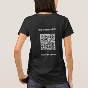 QR Code Scan Info Texte personnalisé Votre T-shirt