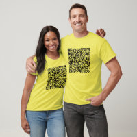 QR Code Scan Info Votre Message Drôle T-Shirt