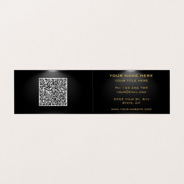 QR Code Scan Info votre propre Carte de visite de  (Extérieur déplié)