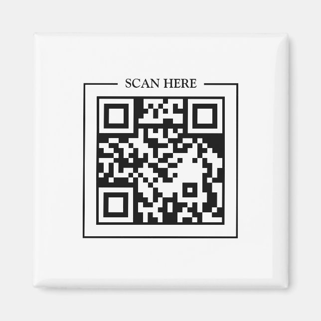QR-Code Scan Me Geschäftslos Türschild Magnet (Vorne)