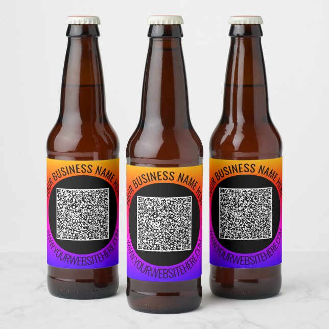 QR-Code-Scan und benutzerdefinierte Text-Flaschenm Bierflaschenetikett (Flaschen)