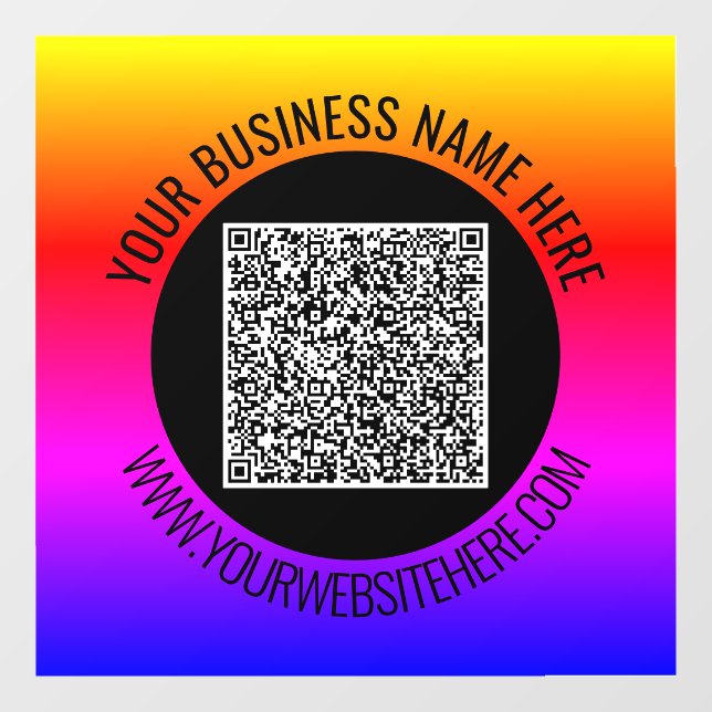 QR-Code-Scan und benutzerdefinierte Textfensterkla Fensteraufkleber (Blatt)