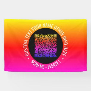 QR-Code-Scan und benutzerdefinierter Text-Banner Banner