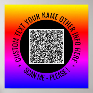 QR-Code-Scan und benutzerdefiniertes Textposter Poster