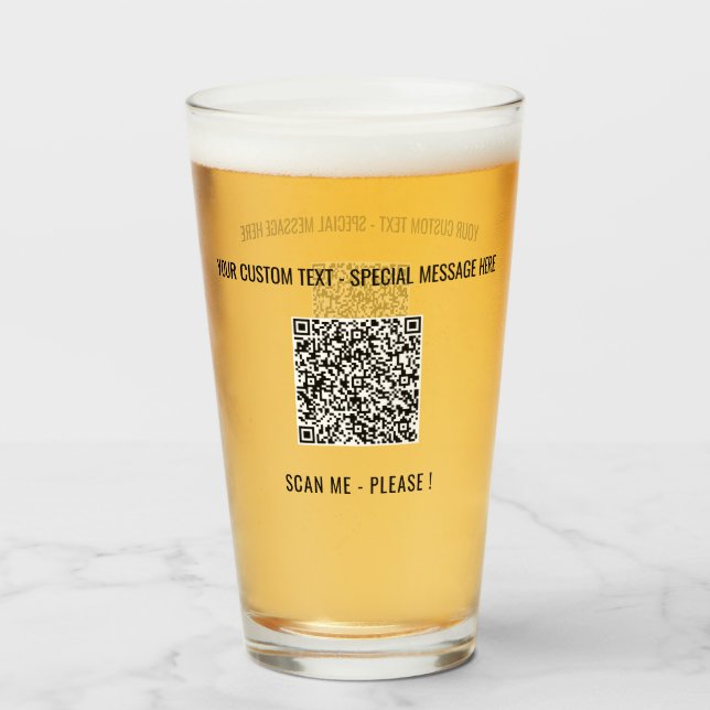 QR Code Scan Werbeglas Ihren Text und Farbe Glas (Vorne (Gefüllt))