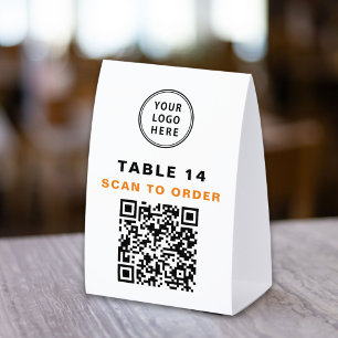 QR-Code-Scan zum Bestellen der Restaurant-Tischnum Tischaufsteller