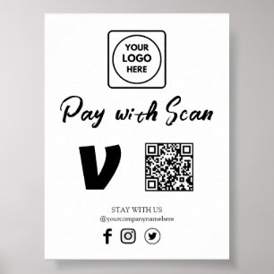 QR-Code-Scan zur Bezahlung Geschäftszahlungsanzeig Poster