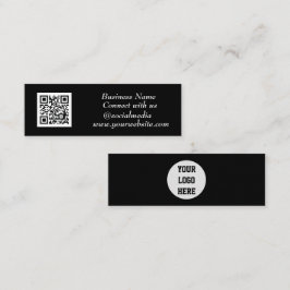 QR Code Scannable Black Beruflich Mini Visitenkarte