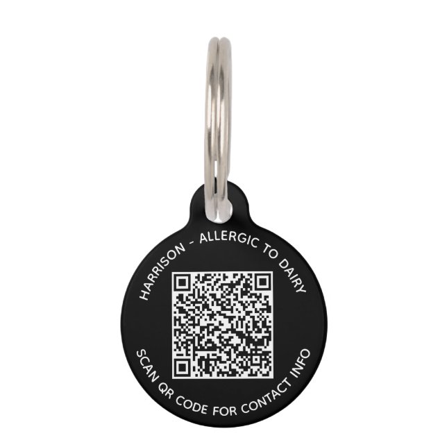 QR-Code scannbarer kontaktloser Info-benutzerdefin Haustiermarke (Vorderseite)