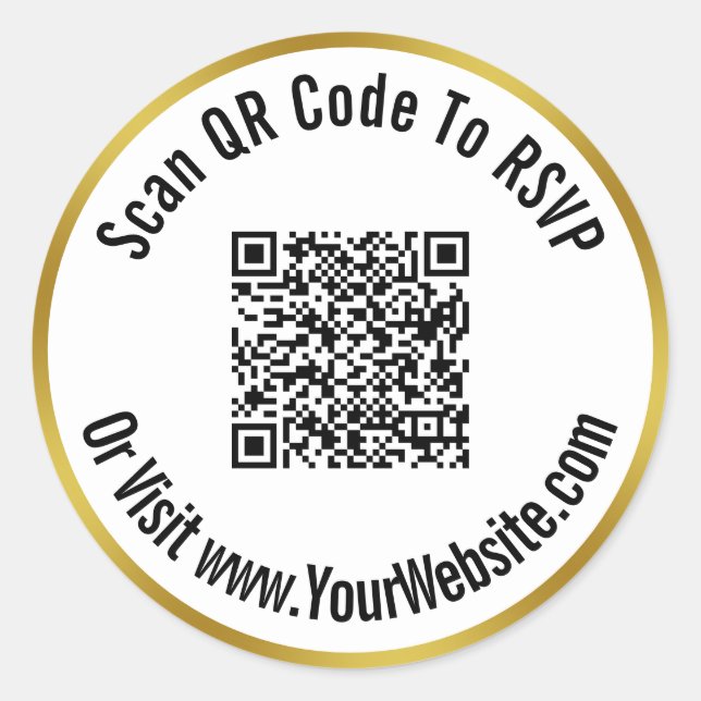 QR-Code scannen, um die Website zu UAWG oder zu be Runder Aufkleber (Vorderseite)
