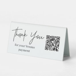 QR-Code scannen, um Venmo Table Top Sign zu bezahl Tischaufsteller