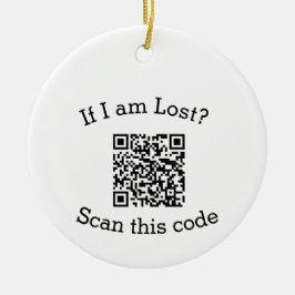 QR-Code scannen verloren gefunden mich Code Hausti Keramik Ornament