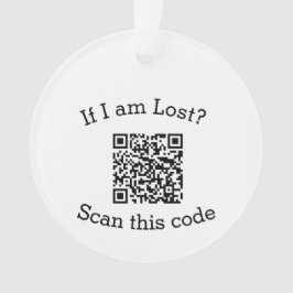 QR-Code scannen verloren gefunden mich Code Hausti Ornament