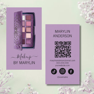 QR-Code-Scannierbar für Gothic Makeup Eyeshadow Visitenkarte