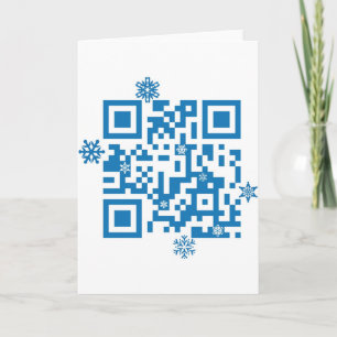 QR Code scans "Frohe Weihnachten"! Feiertagskarte