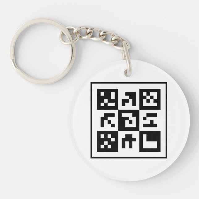 qr Code Schlüsselanhänger (Vorderseite)
