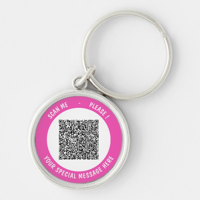 QR Code Schlüsselanhänger Überreichen von benutzer (Vorne)