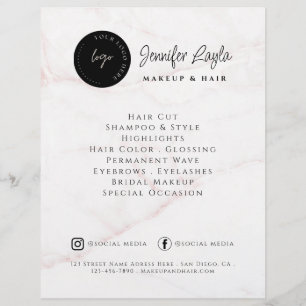 QR-Code-Schönheitssalon benutzerdefiniertes Logo r Flyer