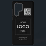 QR-Code Schwarz Samsung Galaxy Hülle<br><div class="desc">Ihr Logo und QR-Code</div>