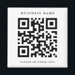 QR Code Schwarz und Weiß Einfaches Geschäft Magnet<br><div class="desc">Erstellen Sie mit QR Code Ihren eigenen,  individuellen Business-Magneten. Bitte klicken Sie auf Weitere Links anpassen,  um Schriftart,  Größe und Farbe zu ändern,  um dieses Design weiter anzupassen.</div>