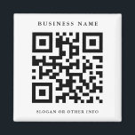 QR Code Schwarz und Weiß Einfaches Geschäft Magnet<br><div class="desc">Erstellen Sie mit QR Code Ihren eigenen,  individuellen Business-Magneten. Bitte klicken Sie auf Weitere Links anpassen,  um Schriftart,  Größe und Farbe zu ändern,  um dieses Design weiter anzupassen.</div>