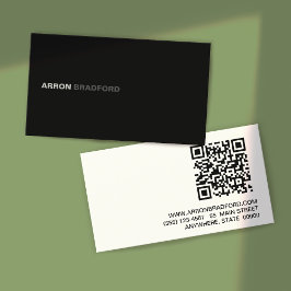 QR-Code Schwarz Visitenkarte