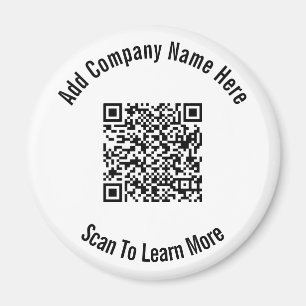 QR-Code Schwarz-Weiß-Geschäftsvorlage Magnet
