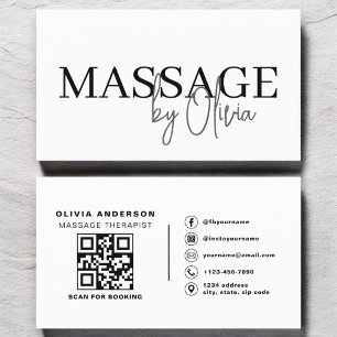 QR-Code Schwarz-weiß Visitenkarte