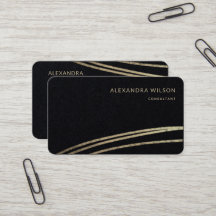 QR-Code Schwarze Gold-Signatur Elegant Beruflich