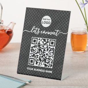 QR-Code Schwarzer Scan des Logos für die Verbind Sockelschild